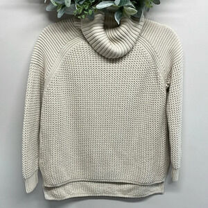 525 America Merino Wool Blend Waffle Knit Turtleneck Sweater S